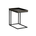 thumbnail image 3 of Sunpan Arden 23.5" Modern Wood C-shaped End Table in Black/Charcoal Gray, 3 of 8