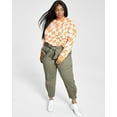 thumbnail image 2 of Bar III Plus Size Jacquard Cropped Sweater Max Check 3X, 2 of 3