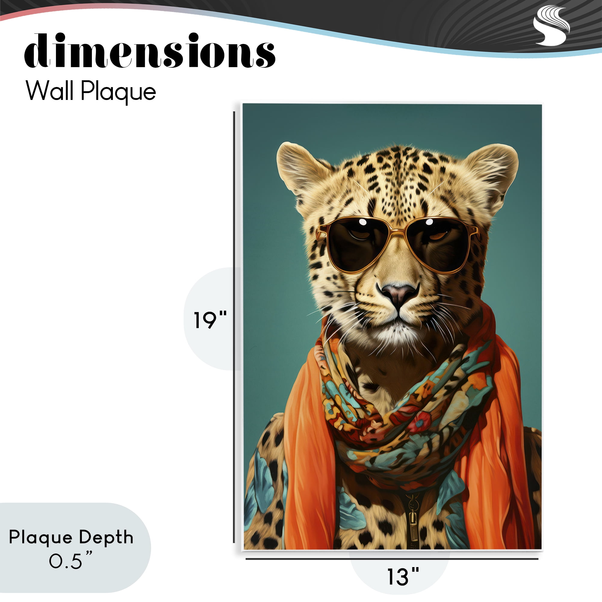 Stupell Industries Safari Glamour Leopard Wall Plaque Art, design by Andrea Haase