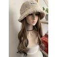 thumbnail image 2 of Peluca de moda roja de red, sombrero de pelo largo y rizado, pelo de cordero, pelo largo y rizado, sombrero de pescador, peluca negra para mujer, 2 of 2