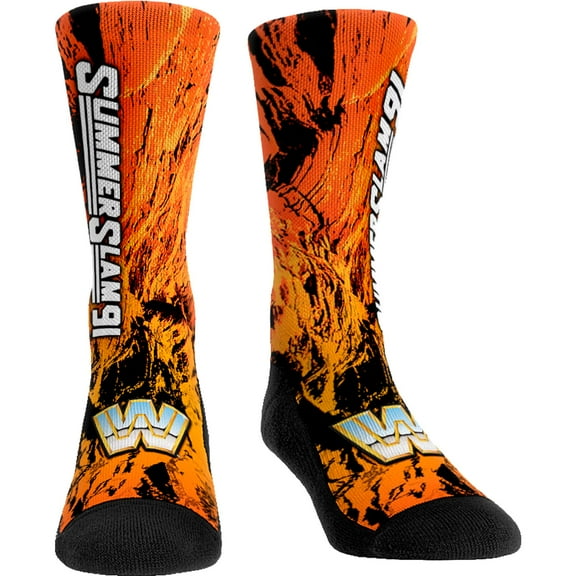 Unisex Rock Em Socks 1991 SummerSlam Crew Socks