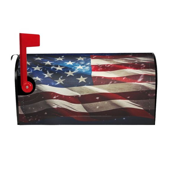PHELIKA Vintage American Flag 01 Magnetic Mailbox Covers Standard Size 21"H x 18"W