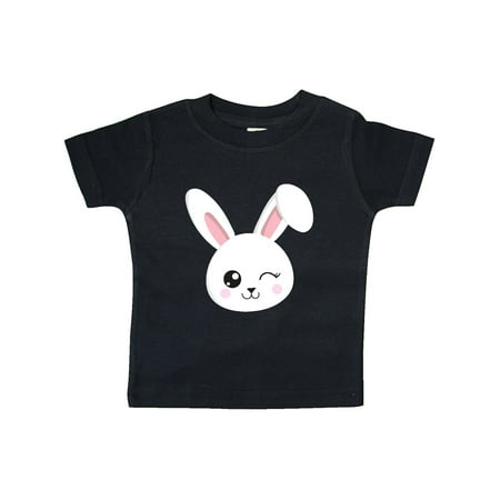 

Inktastic Cute Bunny Bunny Head White Bunny Winking Bunny Gift Baby Boy or Baby Girl T-Shirt