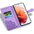 thumbnail image 3 of Compatible with Samsung Galaxy S22 Plus 5G Wallet Case and Tempered Glass Screen Protector Flip Cover Card Holder Cell Phone Cases for Gaxaly S22+5G Galaxies S22plus 22S + S 22 22+ G5 Women Men Purple, 3 of 7