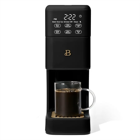 Beautiful Perfect Grind™ Programmable Single Serve Coffee Maker, Black Sesame by Drew Barrymore❗MAY HAVE MISSING PIECES/NEEDS CLEANING❗