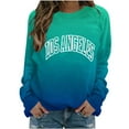 thumbnail image 2 of CLOISE Sweatshirt Women With Words Pullover Sweatshirts Crewneck Long Sleeve Hoodies Shirts Blue Raglan Basic Tops Fall Comfy Preppy Outfits S, 2 of 4