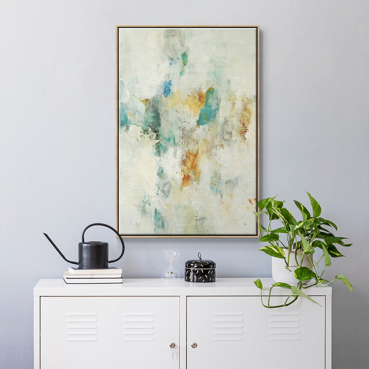 Let's Dance Framed Premium Gallery Wrapped Canvas - Ready to Hang - 27 x 41 - Natural Wood Floating Frame