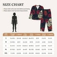 thumbnail image 6 of Junzan Roses Skulls Print Womens Pajama Sets,Long Sleeve Button Down For Women Pjs 2 Piece, 6 of 9