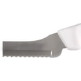thumbnail image 4 of Soro Essentials- 8" High Carbon Steel Scalloped Edge Sandwich Knife with White Color Handle- Serrated Offset Knife for Sandwich Bread Cutter Ideal for Slicing Sandwich Bread Bagels Cake, 4 of 5