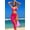 Pink Red, variant on Sexy Rhinestone Decor Bikini Three Piece Swimsuit Set (S, PinkRed)