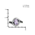 thumbnail image 2 of JewelersClub Pink Amethyst Ring Birthstone Jewelry – 1.00 Carat Pink Amethyst 0.925 Sterling Silver Ring Jewelry with Black & White Diamond Accent – Gemstone Rings with Hypoallergenic Sterling Silver, 2 of 4