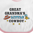 thumbnail image 4 of Inktastic Great Grandmas Little Cowboy with Cowboy Hat and Boots Boys Baby Bib, 4 of 4