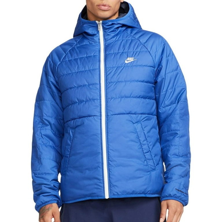 Nike Sportswear Therma Fit Mens Reversible Hooded Insulated Jacket Small Blue Walmart