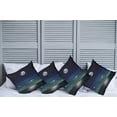 thumbnail image 2 of Ambesonne Ocean Throw Pillow Cover 4 Pack, Full Moon in the Sea, 16", Black Navy, 2 of 5
