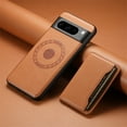 thumbnail image 6 of Decase for Google Pixel 8 Pro Wallet Phone Case,with Magnetic Detachable Card Slot,Compatible with MagSafe,Slim PU Leather Shockproof Kickstand Anti-Fall Magnetic Wallet Case Cover,Khaki, 6 of 8