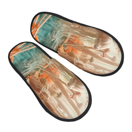 

JUNZAN Fantasy Underwater Jellyfish Slippers for Women House Shoes Non Slip Indoor/Outdoor Pineapple And Cactus Designs-Large
