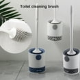 thumbnail image 1 of Xihbxyly Cepillo de Inodoro de Pared, Bandeja de Goteo Desmontable, Mango Ergonómico, Diseño Compacto, Fácil de Guardar, Organizador de Baño, Secado Rápido, Mango de 40 Cm, Juego de 1 Pieza, 1 of 1