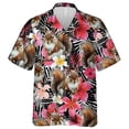 thumbnail image 3 of Camisa hawaiana con estampado de ardillas para hombre, camisas hawaianas con estampado de animales de dibujos animados en 3D, blusas casuales con solapa, blusas de manga corta para niños, 3 of 5
