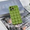 thumbnail image 4 of Compatible with iPhone 14 Pro Max Case for Women Girls,Cute 3D Lafle Plaid Cube Weave Pattern Raised Bumper Corners Case for iPhone 14 Pro Max Soft Matte Silicone Shockproof Case-Elegant Green, 4 of 7