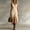 *Beige, variant on Women's Sleeveless Button Front Midi Dress with Side Slit ,Solid Color Casual Summer Dress Blue,Women's Plus L