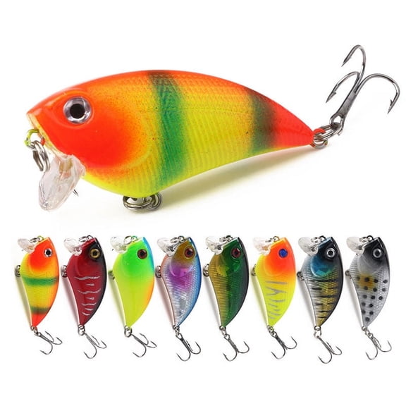 HENGJIA Fishing Lures, Crankbait Square Bill Crank Baits Lures for Bass Fishing, 8Pcs Deep Diving Crankbaits Wobbler, 2.17in/0.23oz Swimbait for Saltwater Freshwater