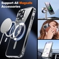 thumbnail image 4 of for iPhone 14 Pro Max Case Clear, iPhone 14 Pro Max Case with 2*Screen Protectors, Compatible with Magsafe, Not Yellowing, Shockproof Transparent Phone Case for iPhone 14 Pro Max, 6.7 inch, Clear, 4 of 14