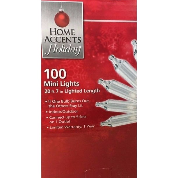 Home Accents Holiday Clear Mini Lights Christmas Lights Green Wire