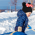 thumbnail image 4 of Toddler Hat， Winter Double Pom Pom Knitted Cap, 4 of 5