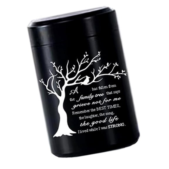Portable Pet Ashes Container Stainless Steel Tiny Urn Memorial Butterfly Tree Engraved Casket For Remembrance