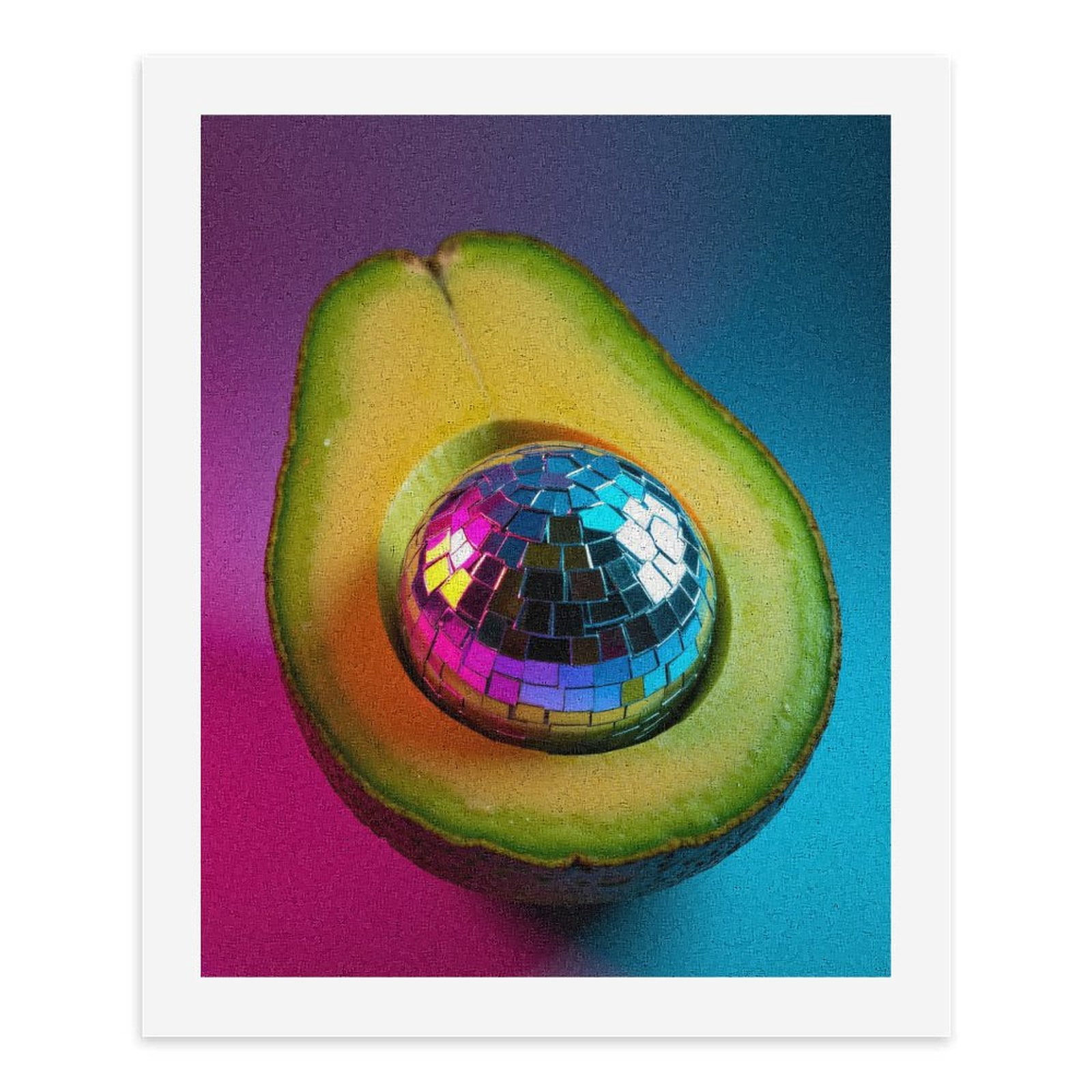 Paint By Numbers Kit for Adults Beginner - Avocado Disco Ball Art DIY Canvas Painting Kits for Adults, Frameless Paint By Number for Adults for Home Wall Decor 16x20 Inch