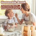 thumbnail image 4 of 25Pcs Kraft Paper Bread Bags, Brown Bakery Bags for Homemade Bread & Food Packing Storage with Clear Window, Sourdough Loaf Bread Bags with Label Seal Stickers, 4 of 7