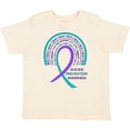 thumbnail image 3 of Inktastic Suicide Prevention Awareness Rainbow Ribbon with Hearts Boys or Girls Toddler T-Shirt, 3 of 5