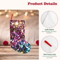 thumbnail image 4 of Salouo Color Shiny Print Christmas Decorations Stockings 1 Pack 18'' Xmas Stockings Holiday Stocking Personalized Farmhouse Decor for Home Family Party Tree, 4 of 7
