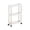 White #2, variant on 3-Tier Rolling Storage Cart | Slim Space-Saving Organizer with Removable Shelves & Hooks | Black Plastic Utility Cart for Kitchen, Dorm, or Bathroom