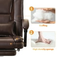 thumbnail image 6 of JONPONY Big and Tall Office Chair 500LBS Executive Office Chair Massage and Footrest Ergonomic Computer Desk Chair Reclining High Back Leather Office Chair Lumbar Back Support Swivel Rolling,Brown, 6 of 14