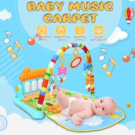 3 In 1 Baby Light Musical Gym Play Mat Lay Play Fitness Fun