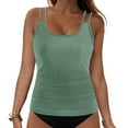 thumbnail image 3 of GEWSEY Womens Flowy Tankini Tops Only - Modest Bathing Suit Loose Fit Swimsuit Swim Tops No Bottom 2025 (Light Green, M), 3 of 9