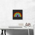 thumbnail image 2 of ARTCANVAS Colorful Rainbow Emoticon Gay Black Jewel Pixel Canvas Art Print - Size: 12" x 12" (0.75" Deep), 2 of 9