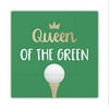 Design Design Queen of the Green Funny Cocktail Napkins, Golf Themed Beverage Napkins - 5x5 Inch, 16 Count
