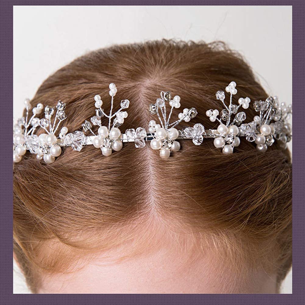 Diadème Princesse Cristal - Couronne Fille Argentée - Accessoire Mariage Et Fêtes