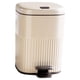 thumbnail image 5 of Contenedor de basura con pedal, bote de basura rectangular, bote de basura para baño Blanco Gris 15L, 5 of 9