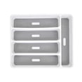 thumbnail image 2 of organizador para cubiertos 5 compartimentos de plástico blanco y gris, 2 of 6