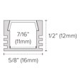 thumbnail image 3 of American Lighting PE-AA2-1M 39.4 in. Universal Recessed Mount Anodized Aluminum Extrusion, 3 of 4