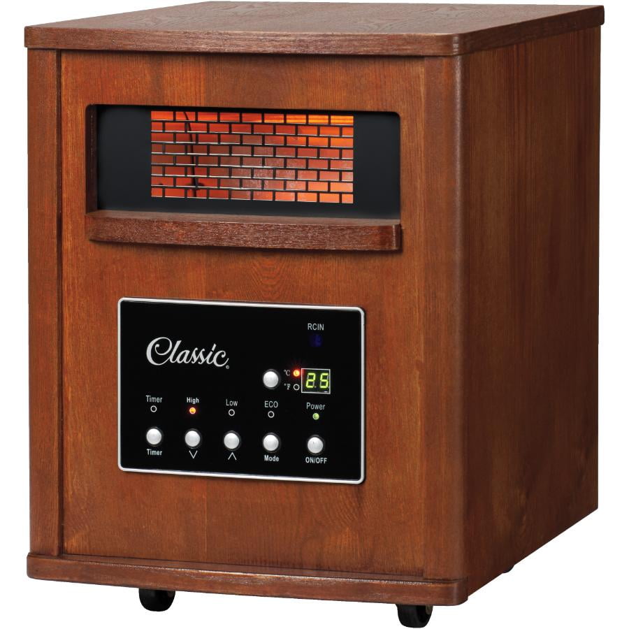 Infrared Quartz Heater 1500W with Automatic Shutoff by Classic Wood Grain