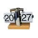 thumbnail image 2 of Reloj de escritorio con tapa, automático de página, diseño Digital Vintage, reloj de mesa con Base de madera para Hotel, oficina, dormitorio,, 2 of 9