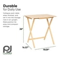 thumbnail image 4 of PJ Wood 5 Pack XL Oversize Tray Table for Living Room or Kitchen, Natural Wood, 4 of 13