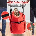 thumbnail image 4 of Christmas Tree Storage Bag 12 Ft Tall Container/Holder Heavy Duty Oxford Dual Mesh Pockets Moistureproof Extra Large Box for Big Xmas Wide Opening Red(65X23X27in), 4 of 4