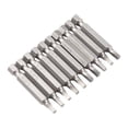 thumbnail image 2 of 10pcs SQ1-SQ5 Square Head Screwdriver Bits Set Hex Shank Magnetic Screwdriver, 2 of 8