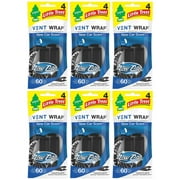 Little Trees Vent Wrap Air Freshener Car Freshner (New Car Scent) - 6 Packs (24 Count)