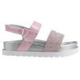 thumbnail image 3 of bebe Girls' Sandals - Cute and Sparkly Toddler Girls' Summer Shoes, Perfect Beach Sandals for Toddlers, 3 of 7